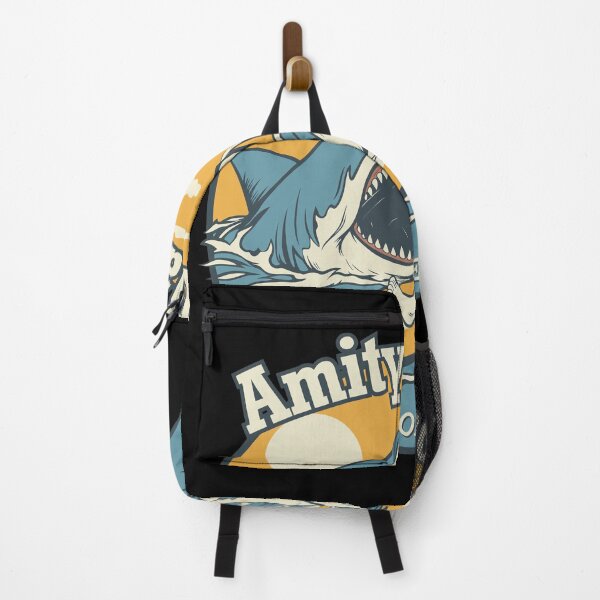 Item preview, Amity Island Welcomes You Shark Surfer Retro Emblem designed and sold by Clahristiansen.