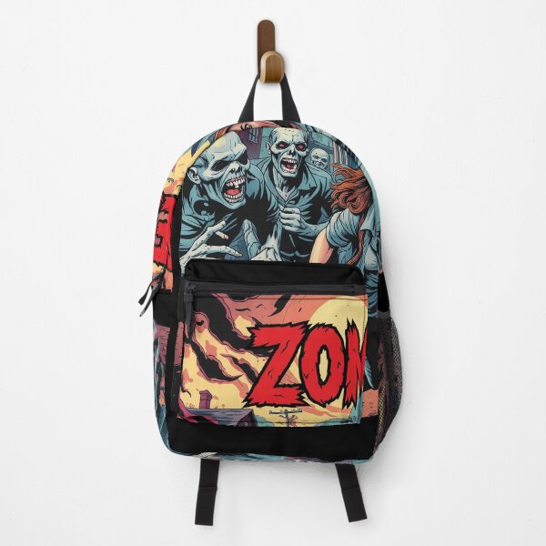 Item preview, Retro Zombie Attack Woman Running Horror Art designed and sold by Clahristiansen.