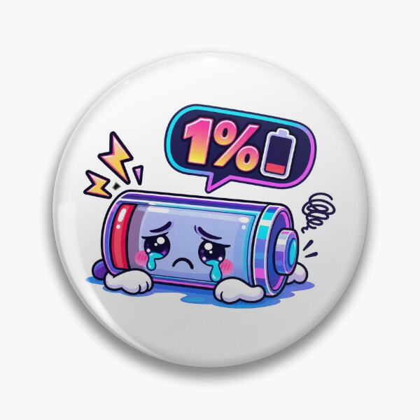 Item preview, Social Battery 1 Percent Low Energy Crying Battery Sticker designed and sold by MaafiaArtsThai.
