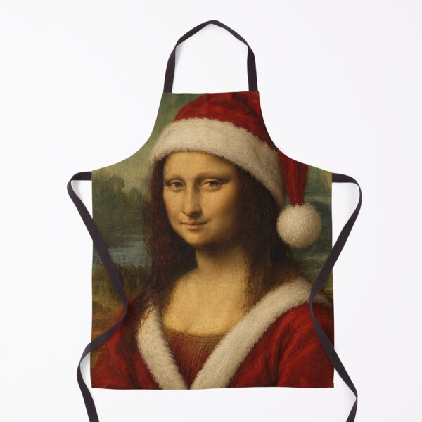 Item preview, Santa Mona Lisa - Festive Christmas Art Parody designed and sold by ShabanMerch⭐⭐⭐.