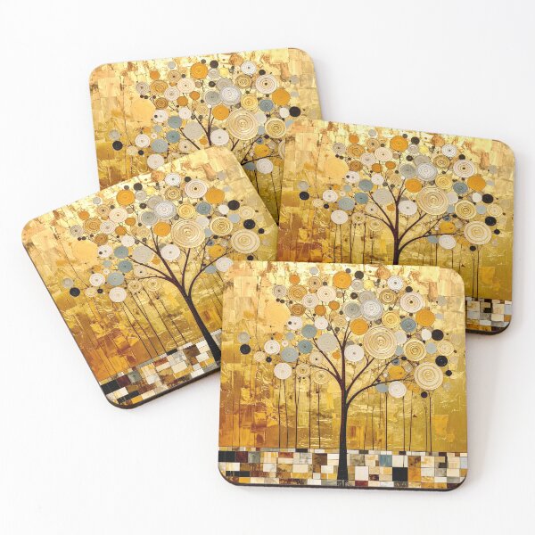 Item preview, Golden Tree of Life in Gustav Klimt Style designed and sold by Vicky Brago-Mitchell®.