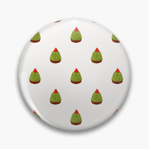 Item preview, Matcha Strawberry Tart Pattern designed and sold by mmkn.art.