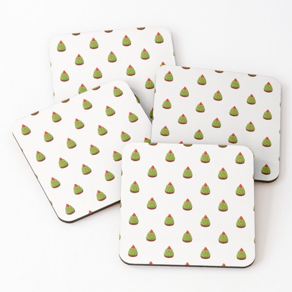 Item preview, Matcha Strawberry Tart Pattern designed and sold by mmkn.art.