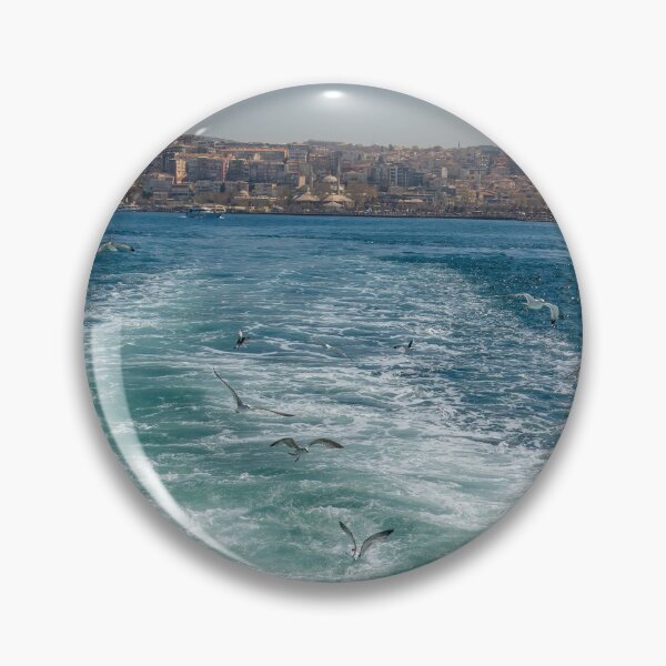 Item preview, Gulls Flying in the Bosphorus Strait, Istanbul, Turkiye designed and sold by SafariByMarisa.