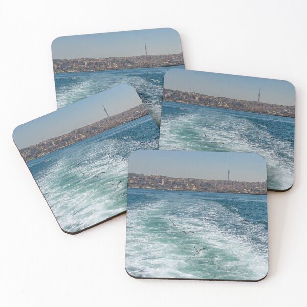 Item preview, Gulls Flying in the Bosphorus Strait, Istanbul, Turkiye designed and sold by SafariByMarisa.