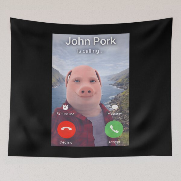 Item preview, John Pork Is Calling Gen Z Brainrot designed and sold by RubyeReing.