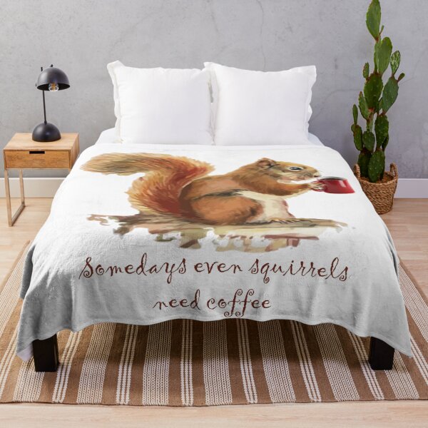Item preview, Somedays Even Squirrels Need Coffee Fun Quote designed and sold by countrymouse.
