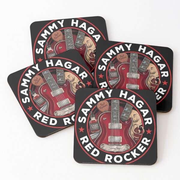 Item preview, Retro Electric Guitar Red Rocker Circular Badge designed and sold by MartezLedoux.