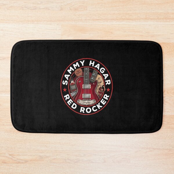 Item preview, Retro Electric Guitar Red Rocker Circular Badge designed and sold by MartezLedoux.