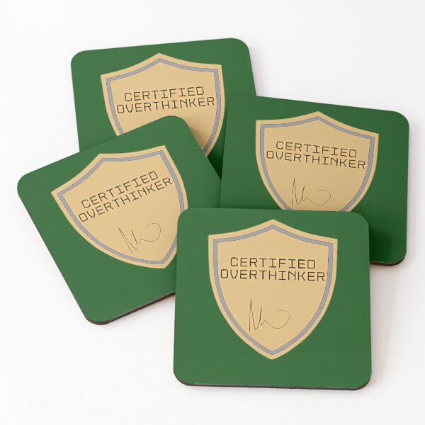 Item preview, Certified Overthinker Funny Badge 31 designed and sold by PeacockHub.