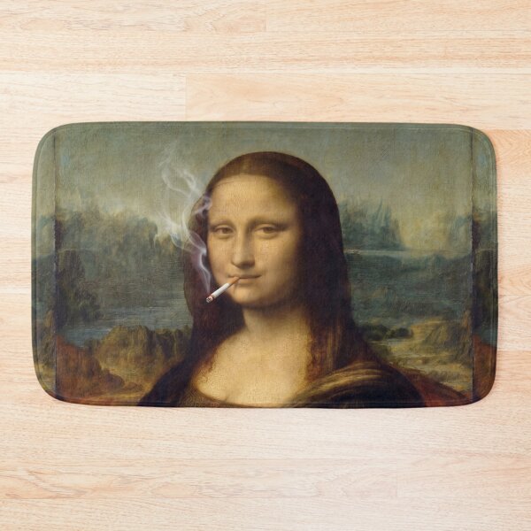 Item preview, Smoking Mona Lisa - Edgy Renaissance Art Parody designed and sold by ShabanMerch.