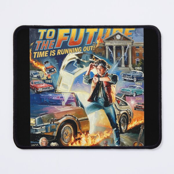 Item preview, Back to the Future Marty McFly DeLorean Clock Tower Art designed and sold by GINAMILTON12.