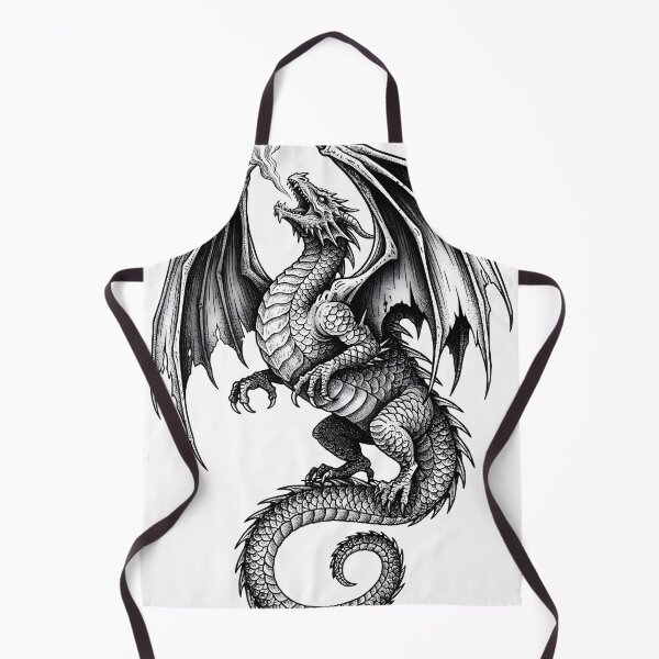 Item preview, Roaring Sky Dragon - Torn Wing Smoke Ink Illustration designed and sold by DragonSerpent Ink.