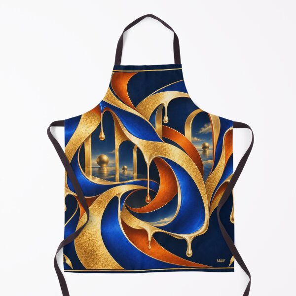 Item preview, Golden Surreal Ribbons in Blue designed and sold by Qenlo.