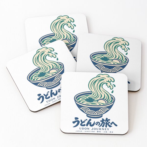 Item preview, Vintage Japanese Travel Poster｜Retro Udon Noodles Design designed and sold by maaameee.
