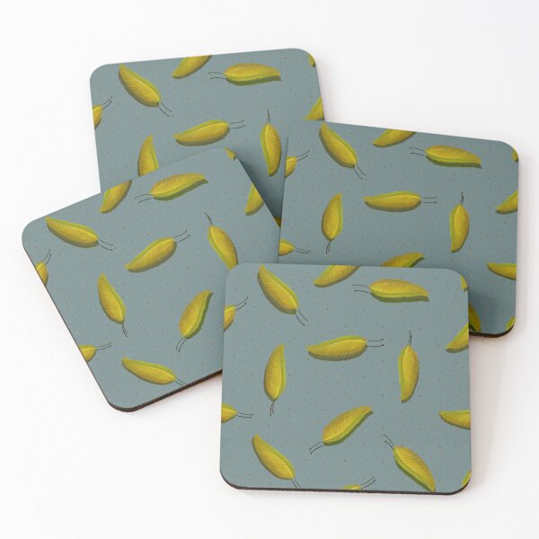 Item preview, Autumn blue falling leaves designed and sold by Claire-Sesker.