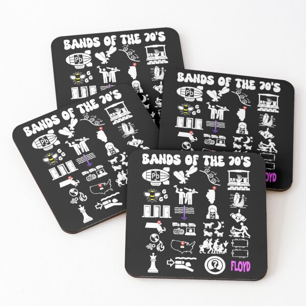 Item preview, Funny Nerdy Iconic Rock Bands Of The 70S White Text designed and sold by Xavier Bouvet.