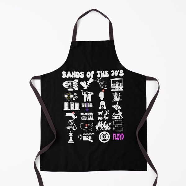 Item preview, Funny Nerdy Iconic Rock Bands Of The 70S White Text designed and sold by Xavier Bouvet.