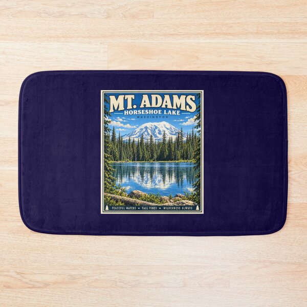 Item preview, Mt. Adams Horseshoe Lake Washington Vintage Mountain Poster designed and sold by Swanny's Custom T-shirt and Gift Designs.