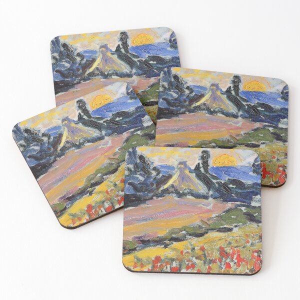 Item preview, Landscape with sunset designed and sold by NeonCanvasDream.