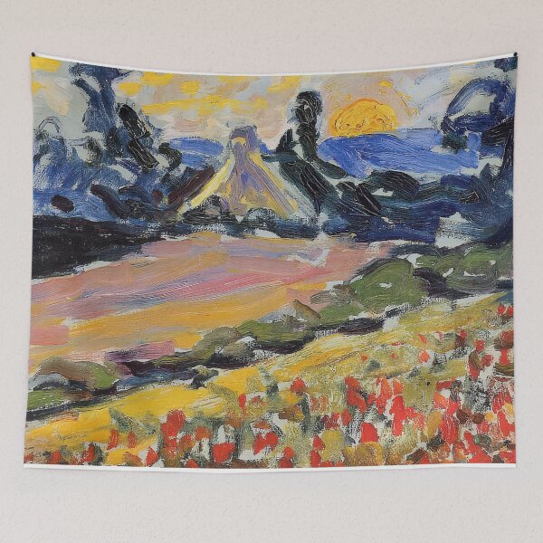 Item preview, Landscape with sunset designed and sold by NeonCanvasDream.
