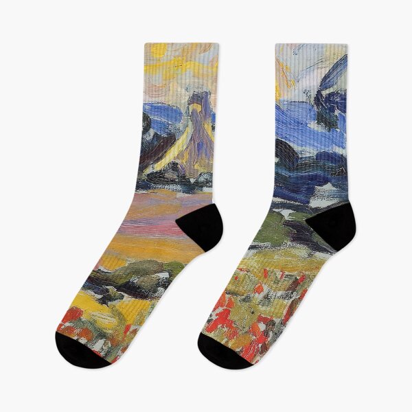 Item preview, Landscape with sunset designed and sold by NeonCanvasDream.