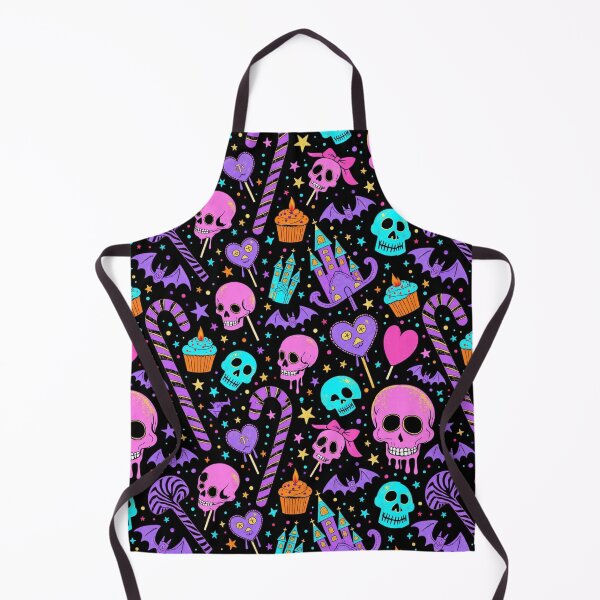 Item preview, Neon Skull Candy Carnival – Gothic Halloween Seamless Pattern designed and sold by Dream Bloom Gallery.