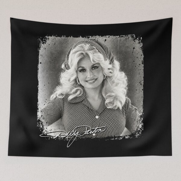 Item preview, Vintage Dolly Parton Black And White Portrait Signature  designed and sold by TrevionYoster.
