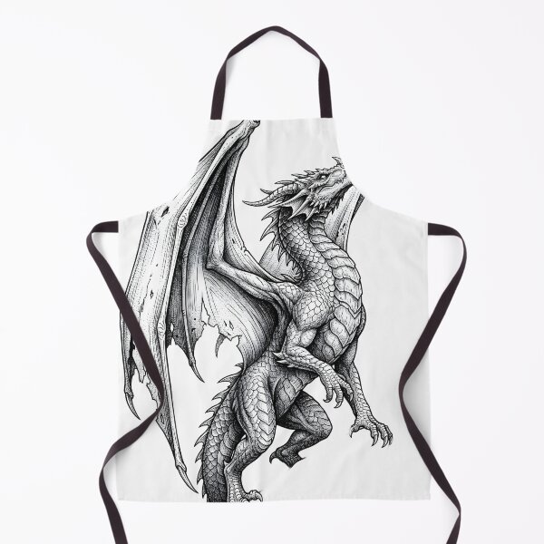 Item preview, Climbing Dragon on Cliff - Torn Wing Ink Illustration designed and sold by DragonSerpent Ink.