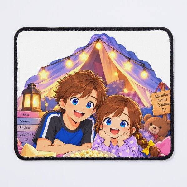 Item preview, Kenzie Blanket Fort Movie Night Cartoon Character Design designed and sold by Kenzie & Co.