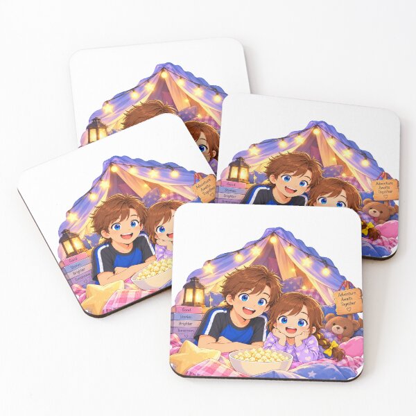 Item preview, Kenzie Blanket Fort Movie Night Cartoon Character Design designed and sold by Kenzie & Co.