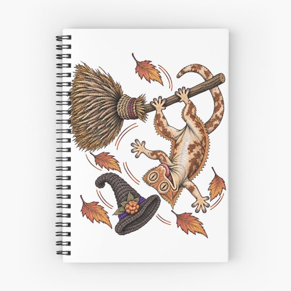 Item preview, Crested Gecko Witchy Broom – Halloween Reptile designed and sold by threadandfangs.