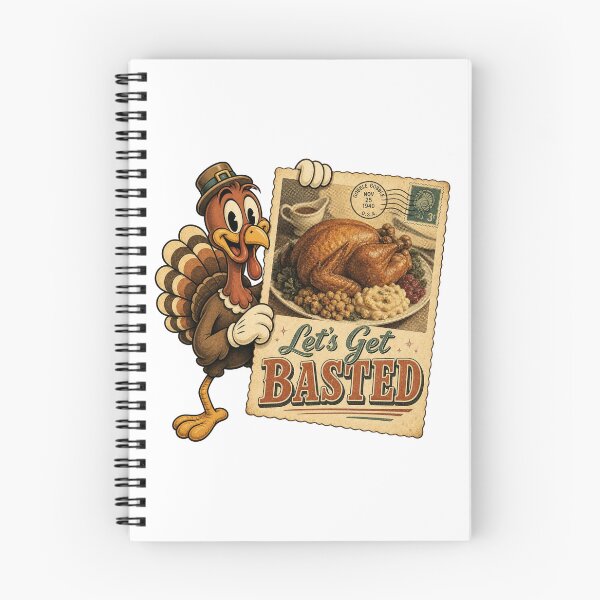 Item preview, Let's Get Basted Vintage Postcard Thanksgiving Shirt designed and sold by CerealBoxInk.