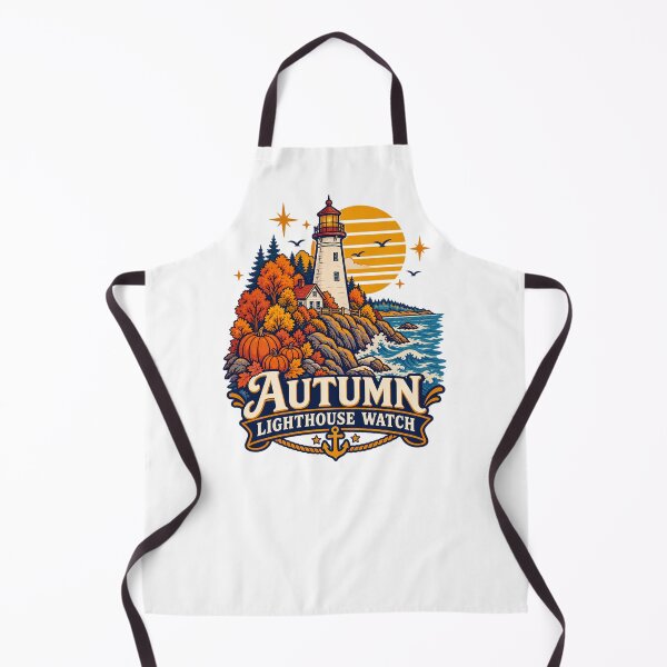 Item preview, Autumn Lighthouse Watch Coastal Fall Landscape designed and sold by LuveraxArt.