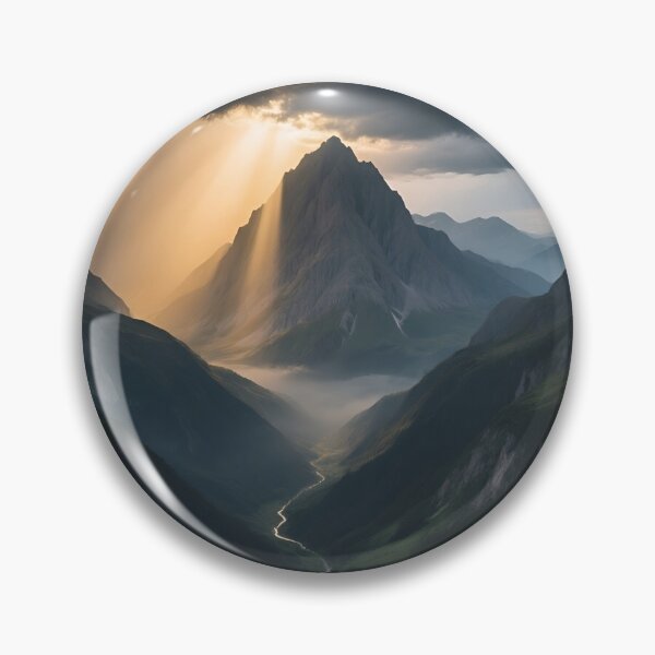 Item preview, Sunlight Over Majestic Mountain Peak designed and sold by atlasvault33.