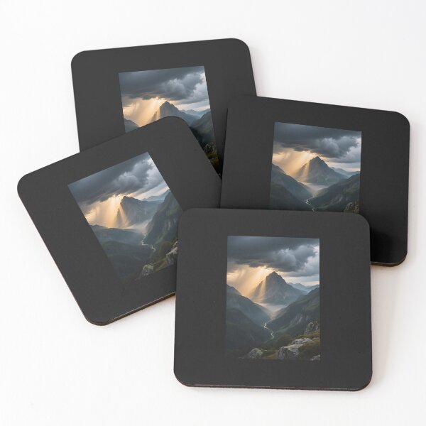 Item preview, Sunlight Over Majestic Mountain Peak designed and sold by atlasvault33.