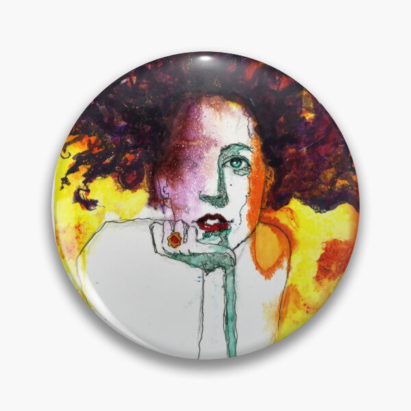Item preview, Portrait of woman with red frizzy hair designed and sold by Lobo-36.