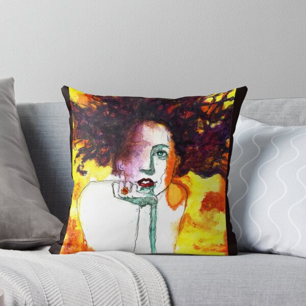 Item preview, Portrait of woman with red frizzy hair designed and sold by Lobo-36.