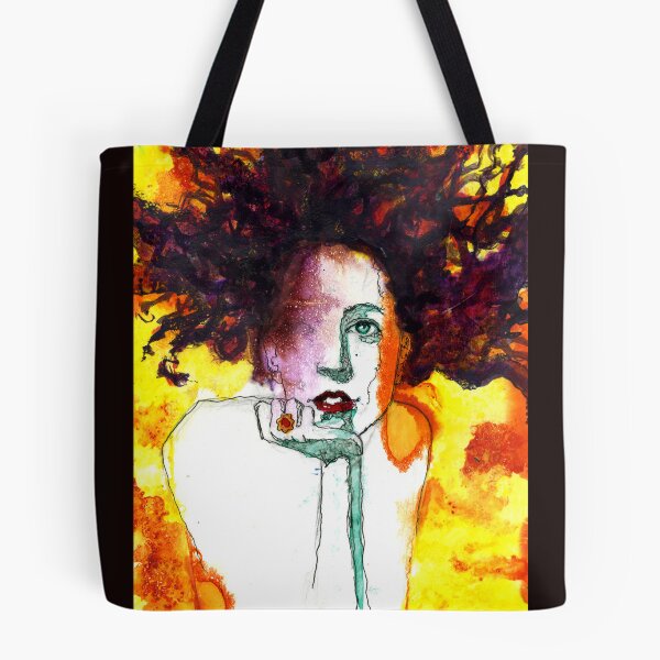 Item preview, Portrait of woman with red frizzy hair designed and sold by Lobo-36.