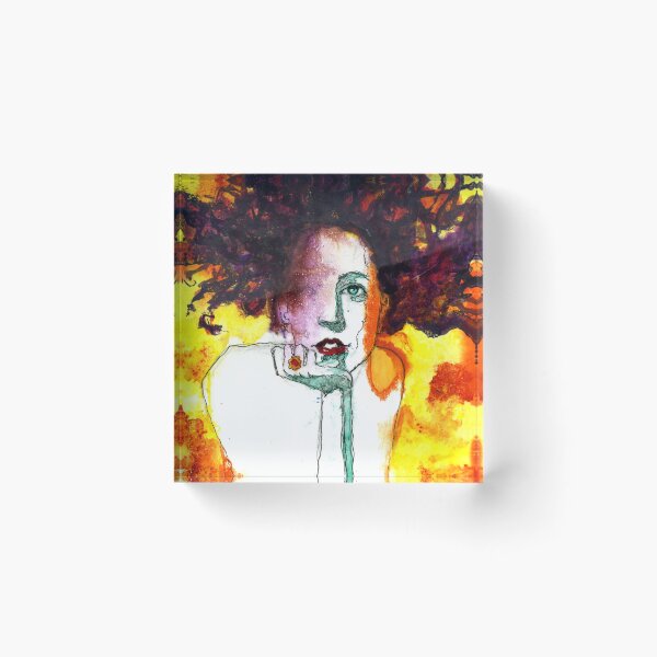 Item preview, Portrait of woman with red frizzy hair designed and sold by Lobo-36.