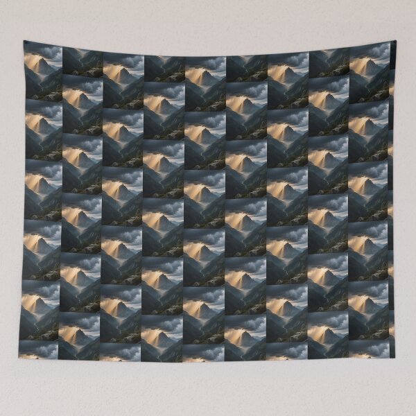 Item preview, Sunlight Over Majestic Mountain Peak designed and sold by atlasvault33.