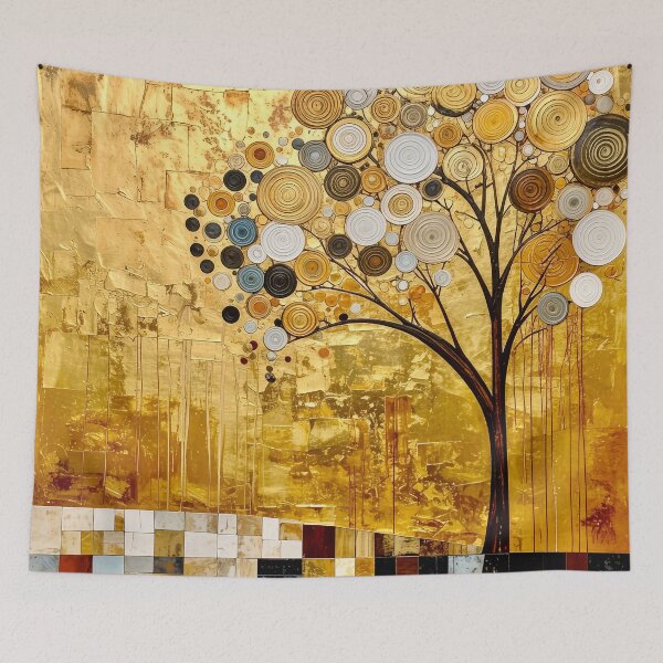 Item preview, Golden Tree of Life in Gustav Klimt Style designed and sold by Vicky Brago-Mitchell®.