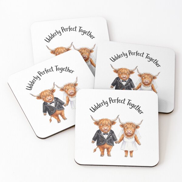 Item preview, Highland Cow Wedding Couple designed and sold by Tiffany Roy.