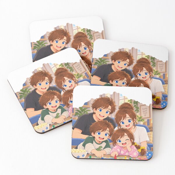 Item preview, Kenzie Family Game Night Cartoon Character Design designed and sold by Kenzie & Co.