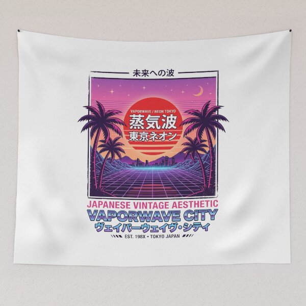 Item preview, Japanese Vintage Aesthetic Vaporwave City designed and sold by RoyalDeluxGo.