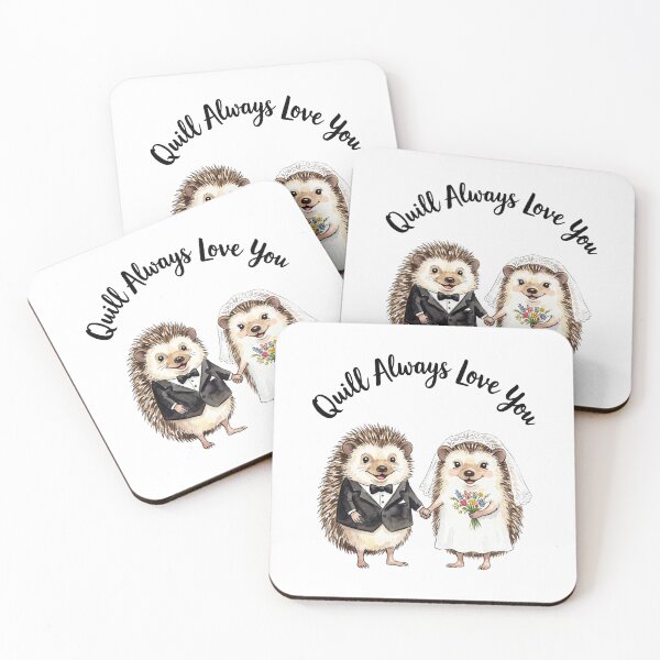 Item preview, Hedgehog Wedding Couple Bouquet designed and sold by Tiffany Roy.