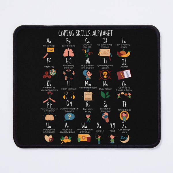 Item preview, Coping Skills Alphabet Retro School Counselor designed and sold by RubyeReing.
