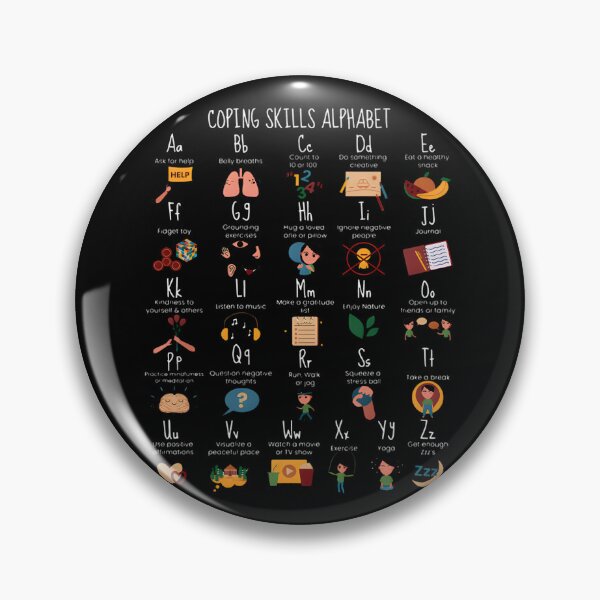 Item preview, Coping Skills Alphabet Retro School Counselor designed and sold by RubyeReing.