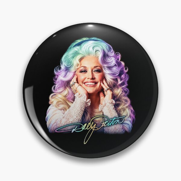 Item preview, Retro Dolly Parton Rainbow Hair Queen Of Country Signature designed and sold by TrevionYoster.