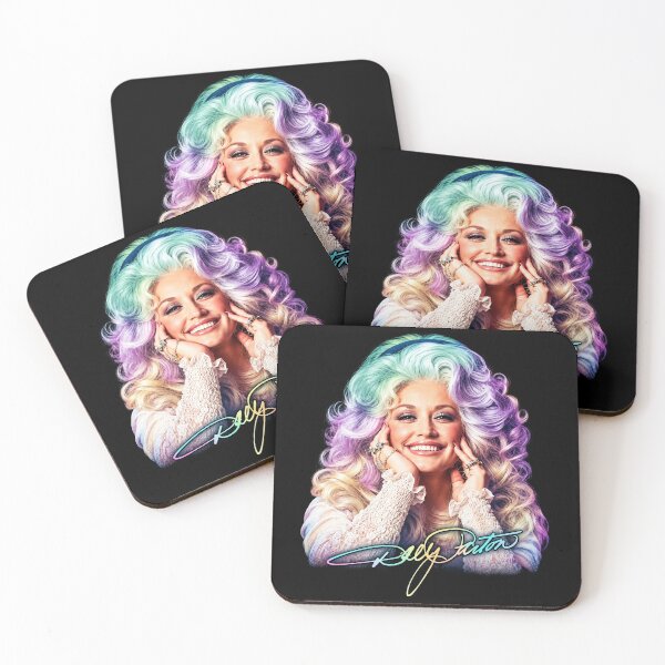 Item preview, Retro Dolly Parton Rainbow Hair Queen Of Country Signature designed and sold by TrevionYoster.